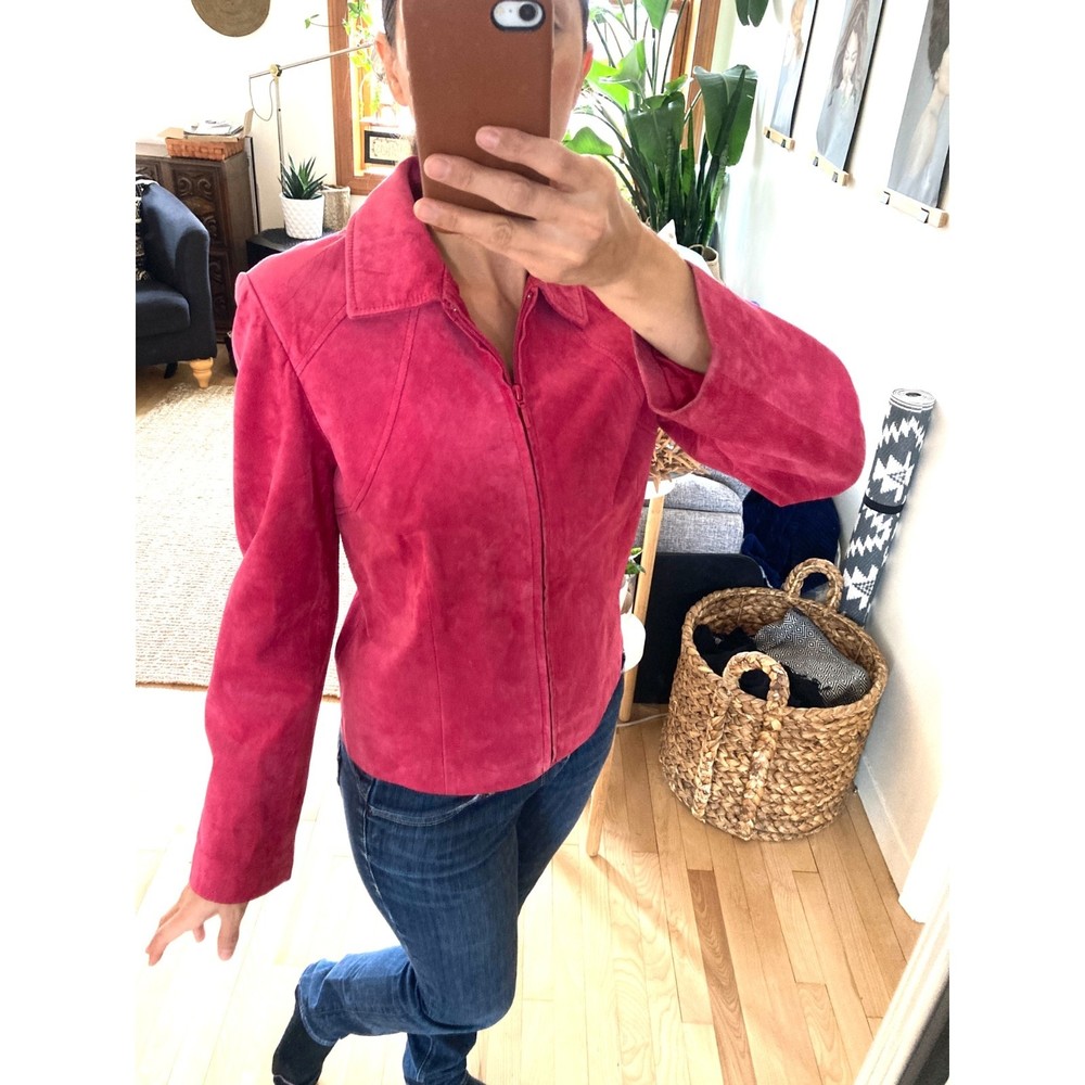 Fuchsia Pink Suede jacket_8